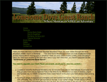 Tablet Screenshot of lonesomedoveguestranch.com